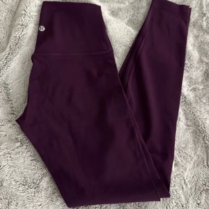 Lululemon Women’s Align Leggings size 4 full length 28 inseam Grape Color . New